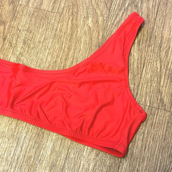 J. Crew Heritage Scoop Neck Bikini Top in Red Size 3X - Picture 4 of 9